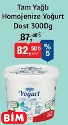 DOST TAM YAĞLI HOMOJENİZE YOĞURT DOST TAM YAĞLI HOMOJENİZE YOĞURT